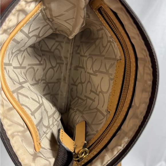 Calvin Klein Dark Brown Monogram Crossbody Purse - Like New - Rarely Used - Picture 9 of 15
